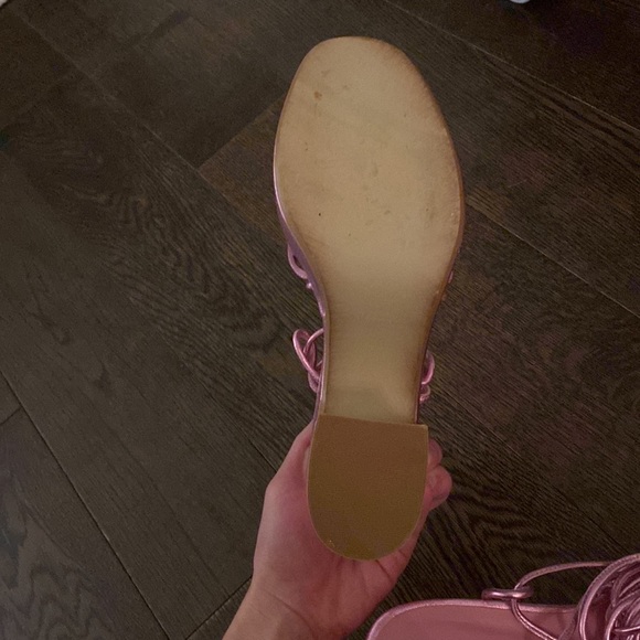 Pink Metallic Lace Up Platform Heels from Ninni - Picture 5 of 5